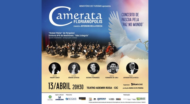 Camerata Florianópolis apresenta concerto pela Paz no Mundo nesta quarta-feira (13)