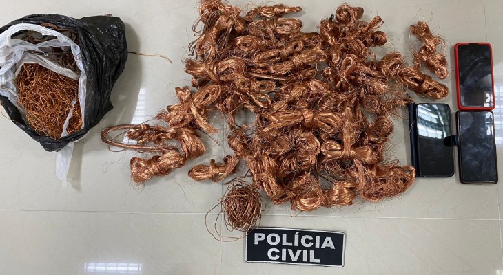 Polícia Civil apreende 12 quilos de fios em operação na Capital