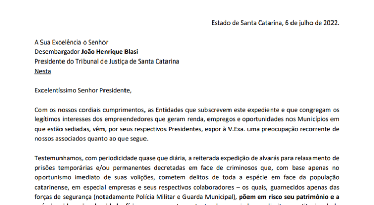 CDL de Florianópolis lidera manifestação estadual em prol de mais segurança pública