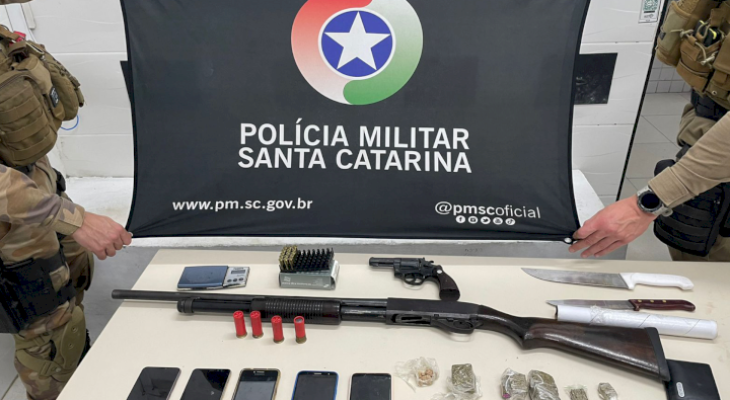 Polícia Militar apreende cinco armas de fogo em Florianópolis